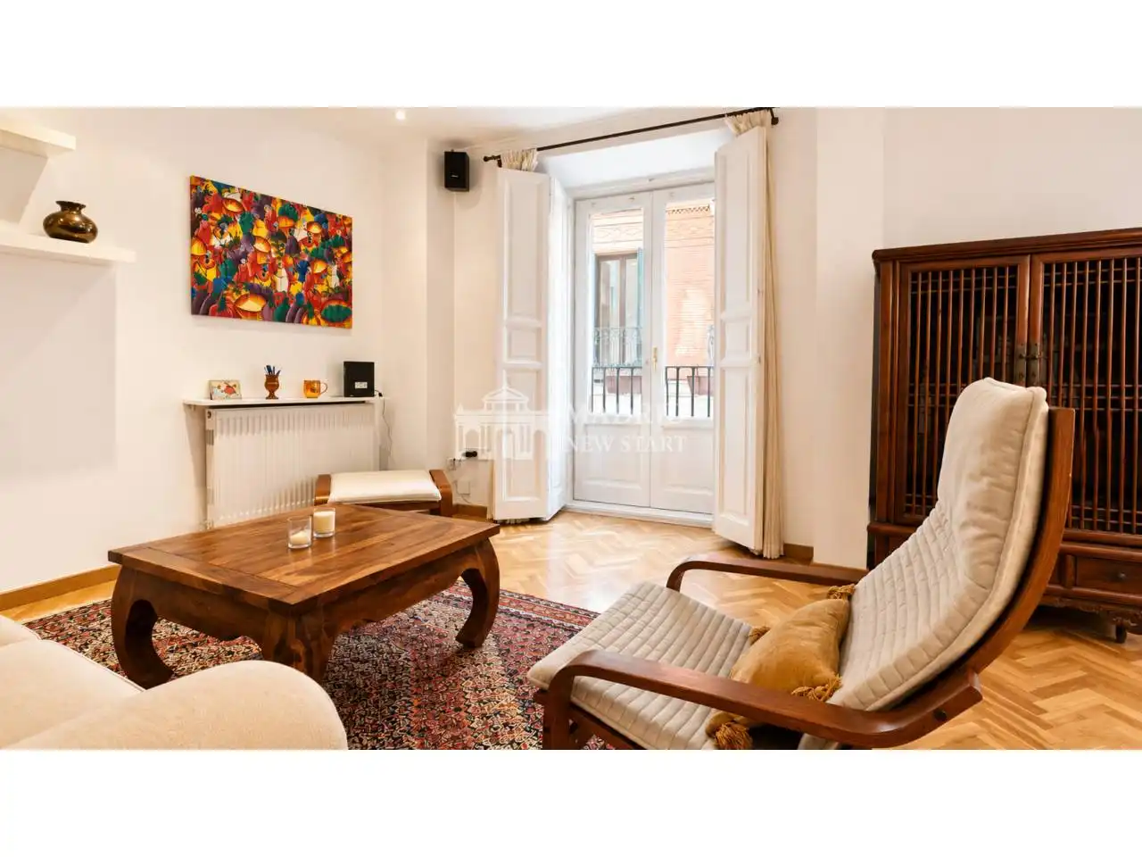 Sala d'estar de Pis de lloguer en Madrid amb Aire condicionat, Calefacció i Parquet