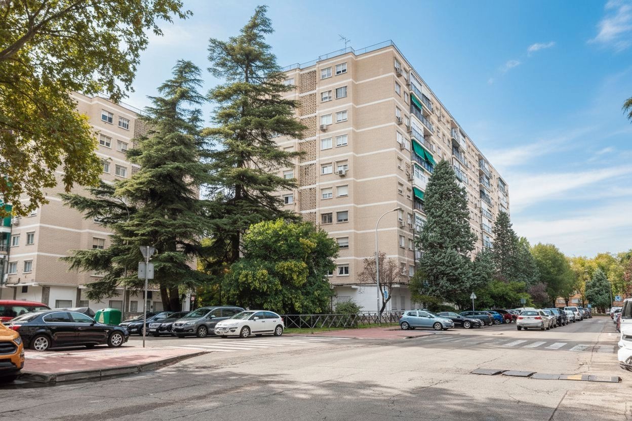 Vista exterior de Pis en venda en Alcalá de Henares amb Calefacció, Parquet i Terrassa