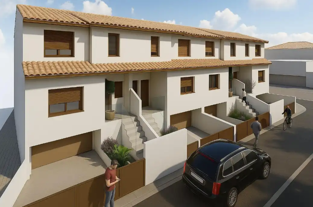 Vista exterior de Casa adosada en venta en Cijuela con Jardín privado, Terraza y Balcón