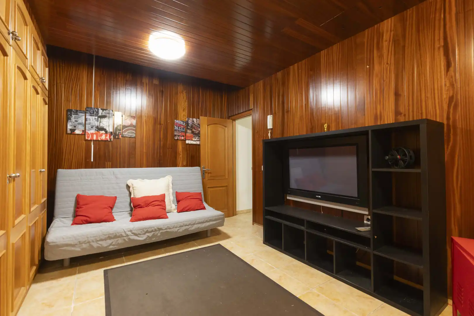 Wohnzimmer von Einfamilien-Reihenhaus zum Verkauf in Puerto de la Cruz mit Klimaanlage, Heizung und Privatgarten