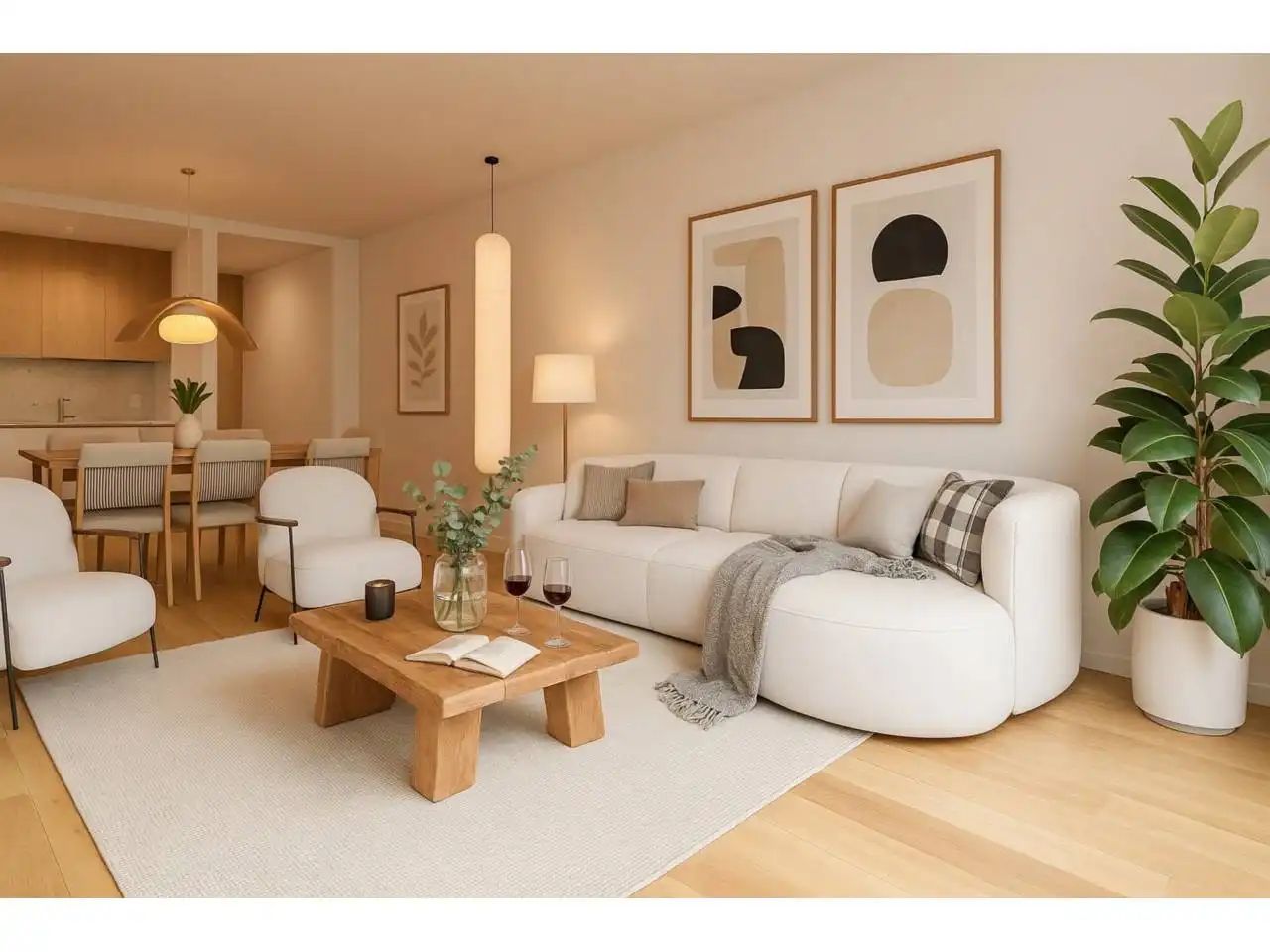 Sala de estar de Piso en venta en Sant Cugat del Vallès con Aire acondicionado y Calefacción