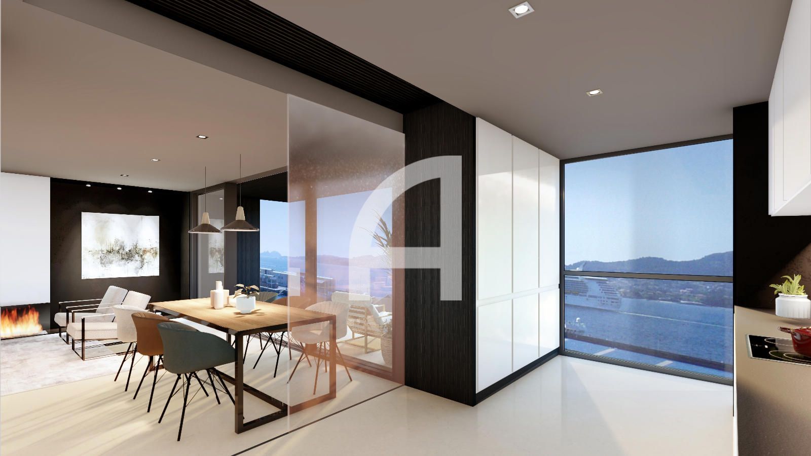 Dining room of Flat for sale in Vigo   with Heating, Parquet flooring and Terrace