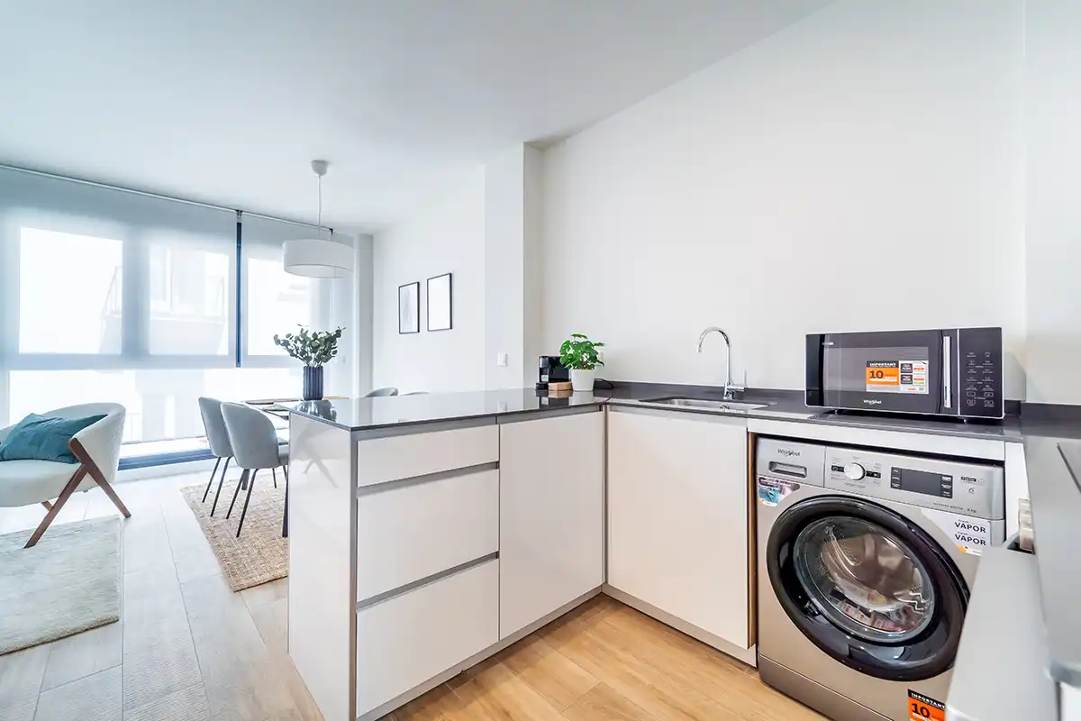 Küche von Wohnung zur Miete in Madrid mit Klimaanlage, Heizung und Abstellraum