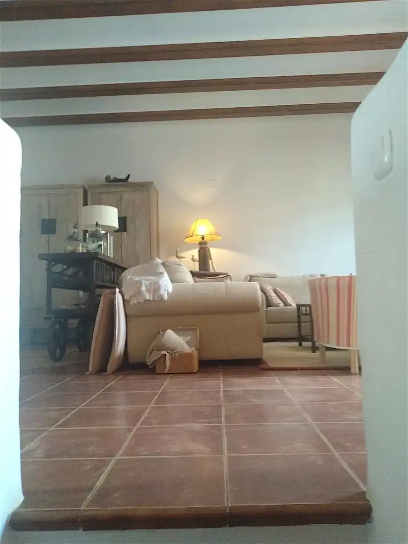 Sala de estar de Casa adosada en venta en Dénia con Jardín privado y Piscina
