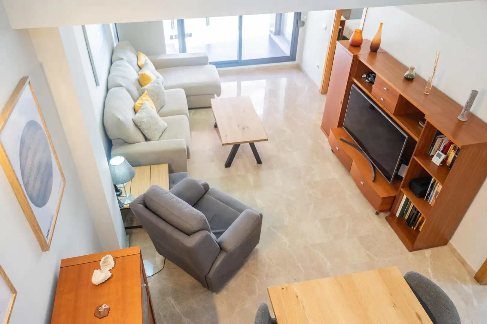 Wohnzimmer von Dachboden zum Verkauf in Foios mit Klimaanlage, Heizung und Terrasse