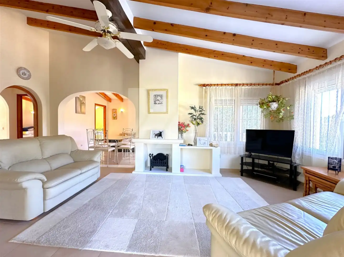 Sala de estar de Casa o chalet en venta en Benissa con Aire acondicionado, Calefacción y Jardín privado