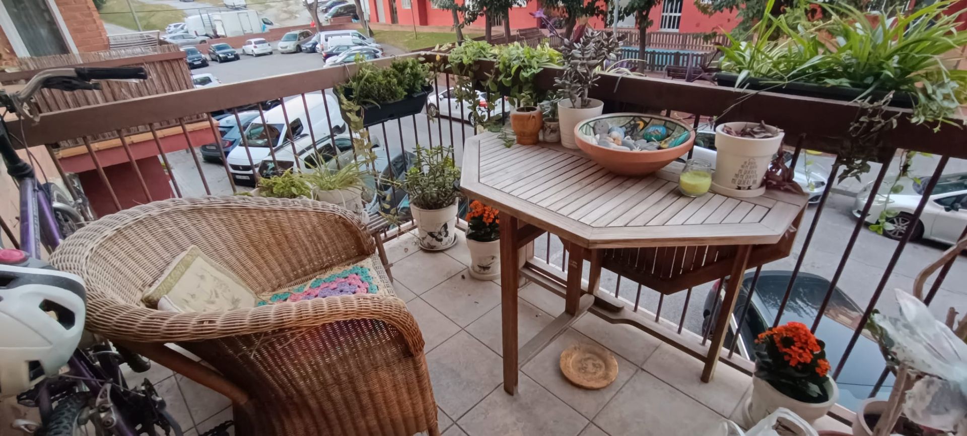 Terraza de Piso de alquiler en Sabadell con Calefacción, Amueblado y Balcón