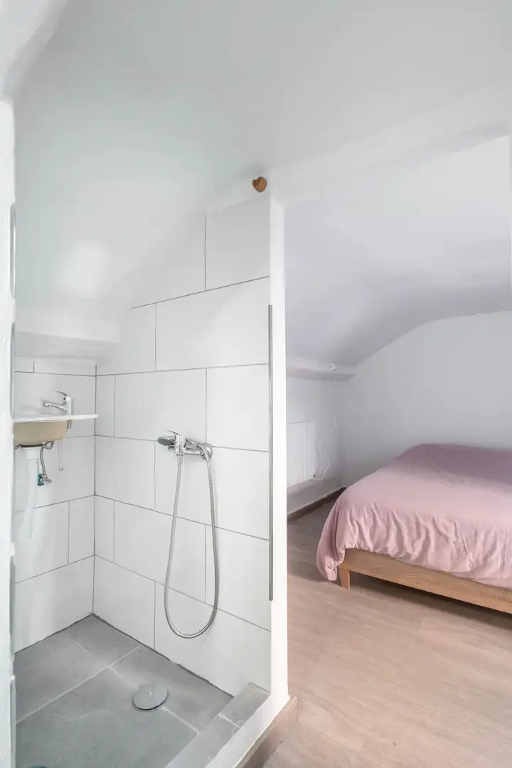 Schlafzimmer von Einfamilien-Reihenhaus zum Verkauf in Mieres (Asturias) mit Heizung, Terrasse und Abstellraum