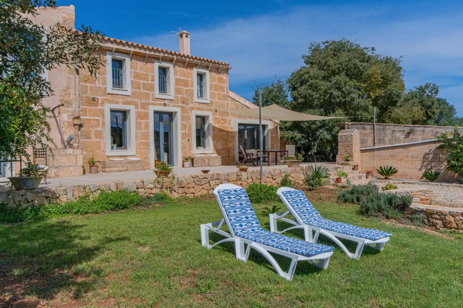 Terrasse von Country house zur Miete in Manacor mit Klimaanlage, Heizung und Privatgarten