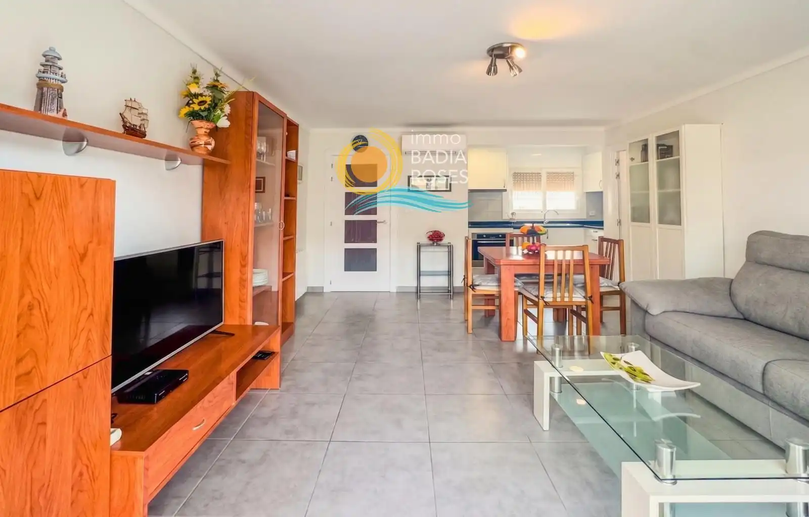 Sala de estar de Piso en venta en Roses con Aire acondicionado, Calefacción y Terraza