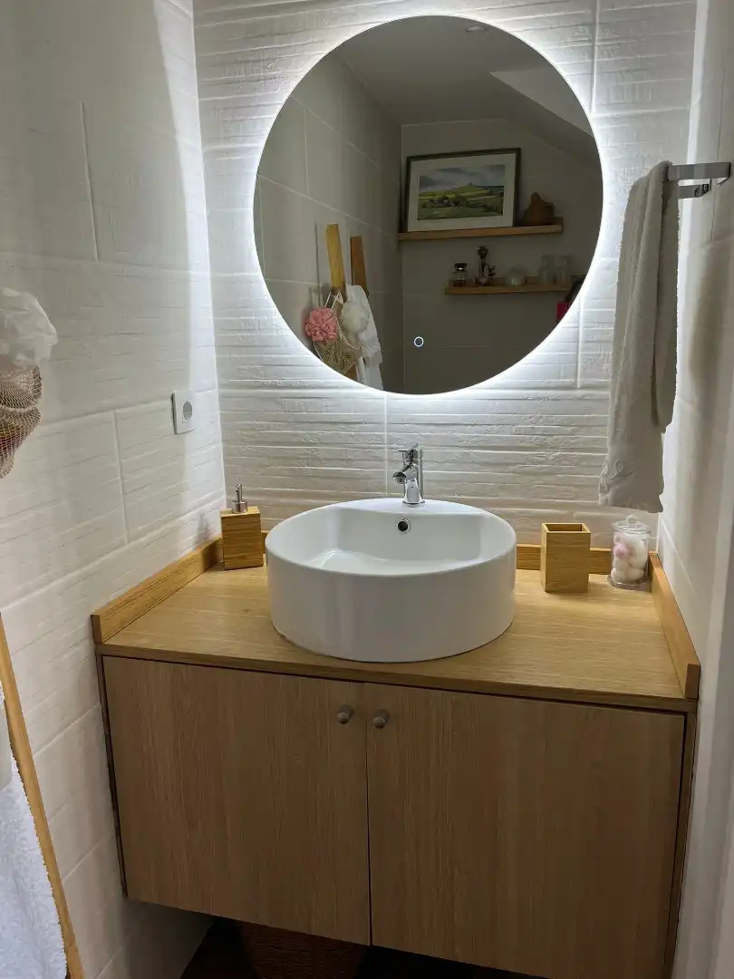 Badezimmer von Einfamilien-Reihenhaus zum Verkauf in Piedrahíta mit Heizung, Möbliert und Ofen