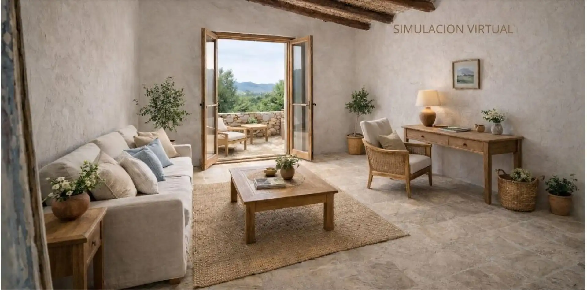 Wohnzimmer von Country house zum Verkauf in Sorbas mit Terrasse