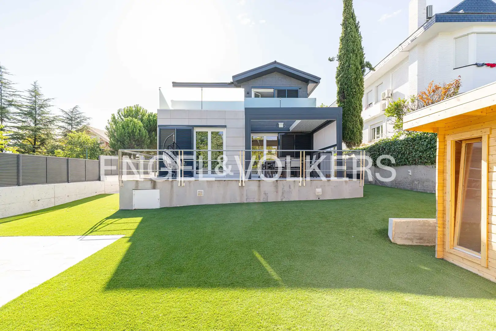 Terrassa de Casa o xalet en venda en Pozuelo de Alarcón amb Aire condicionat, Calefacció i Jardí privat