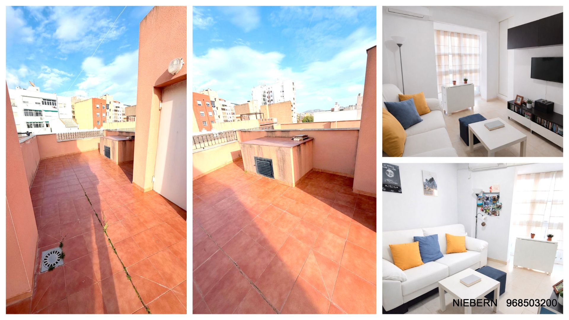 Terrace of Study to rent in Cartagena  with Air Conditioner, Terrace and Furnished
