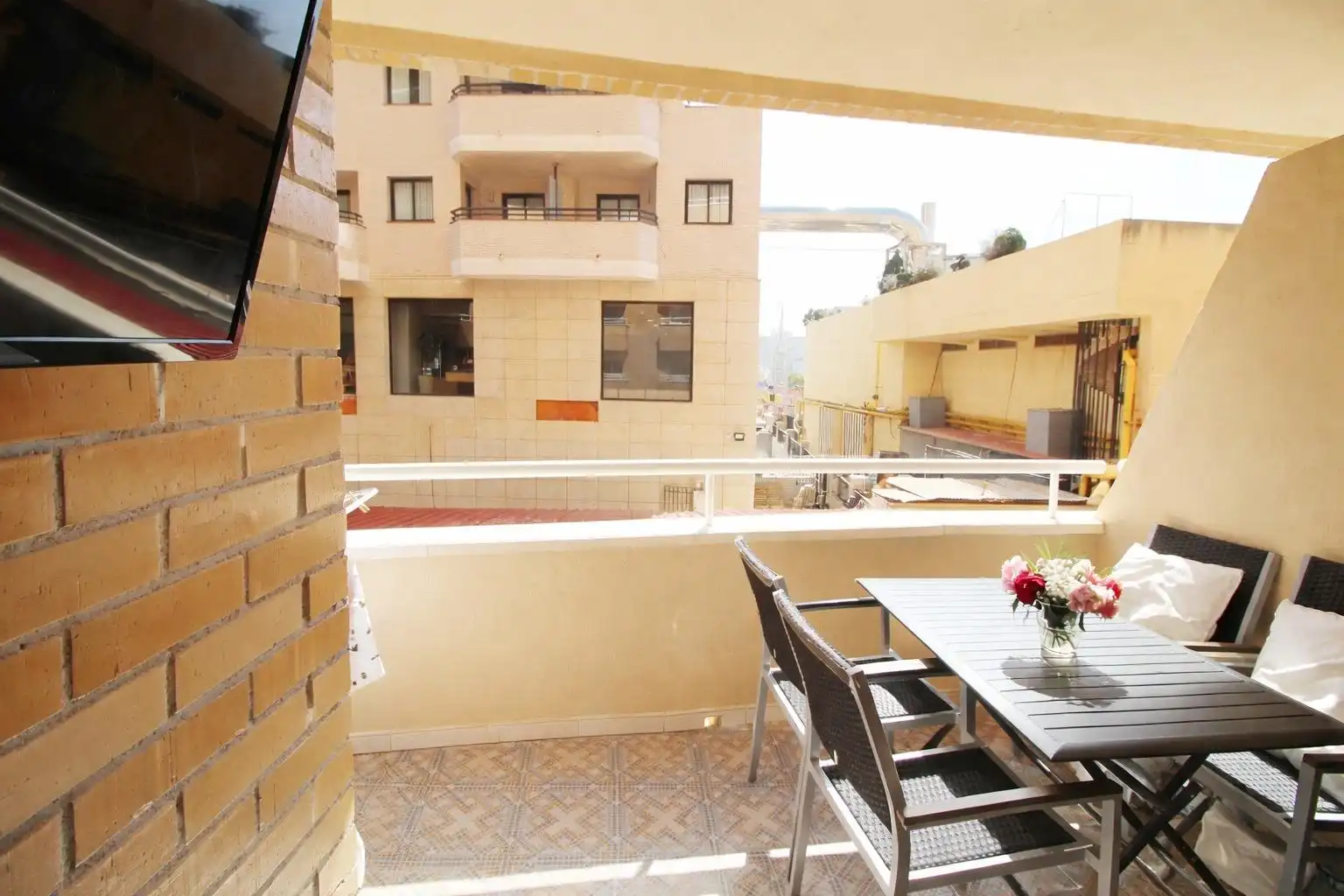 Terraza de Apartamento en venta en Oropesa del Mar / Orpesa con Aire acondicionado, Jardín privado y Terraza