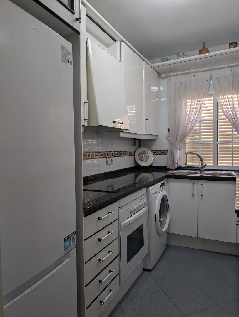 Kitchen of Flat for sale in Sevilla  with Air Conditioner, Furnished and Balcony