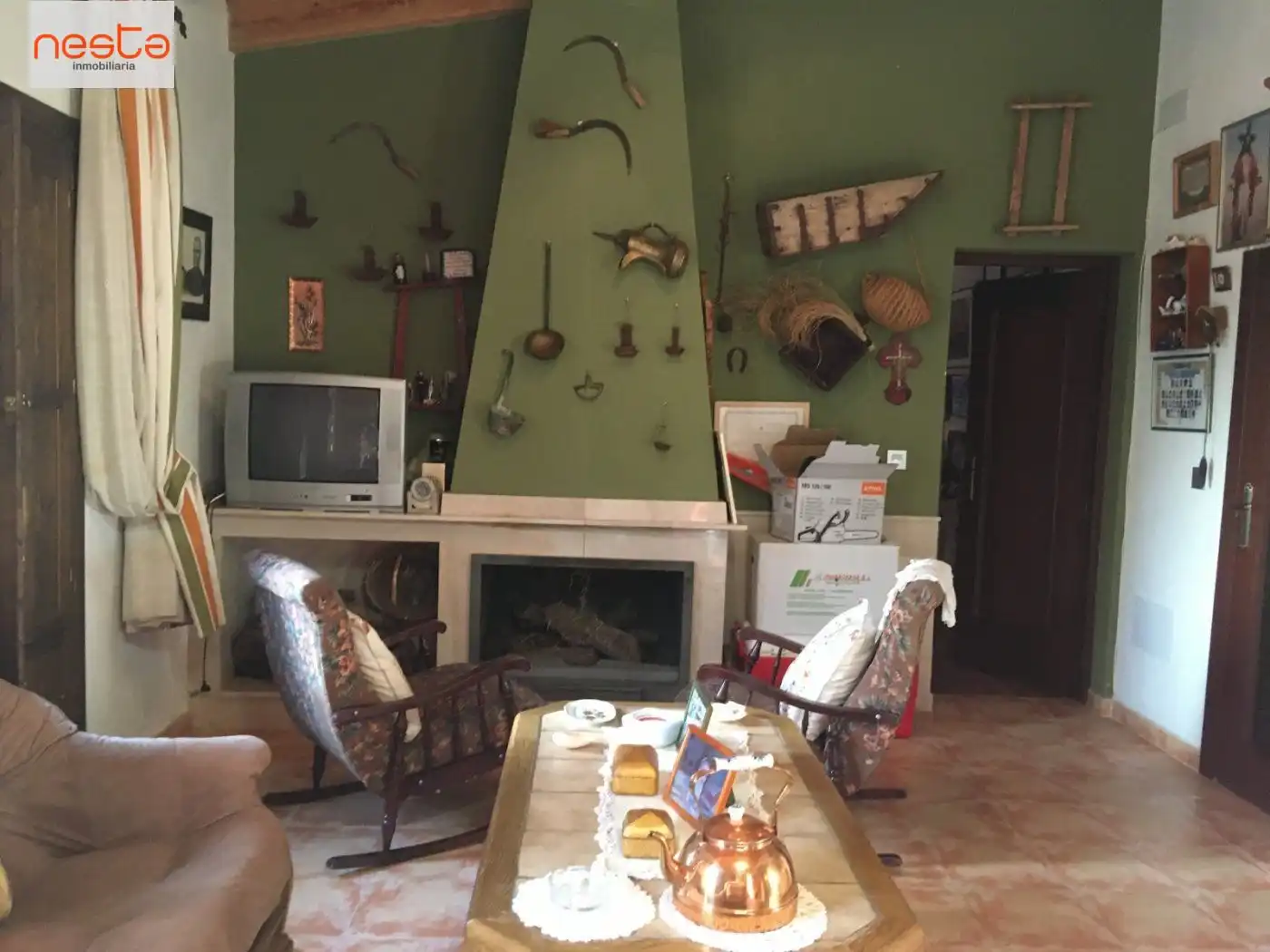 Sala d'estar de Finca rústica en venda en Lorca amb Aire condicionat, Jardí privat i Moblat