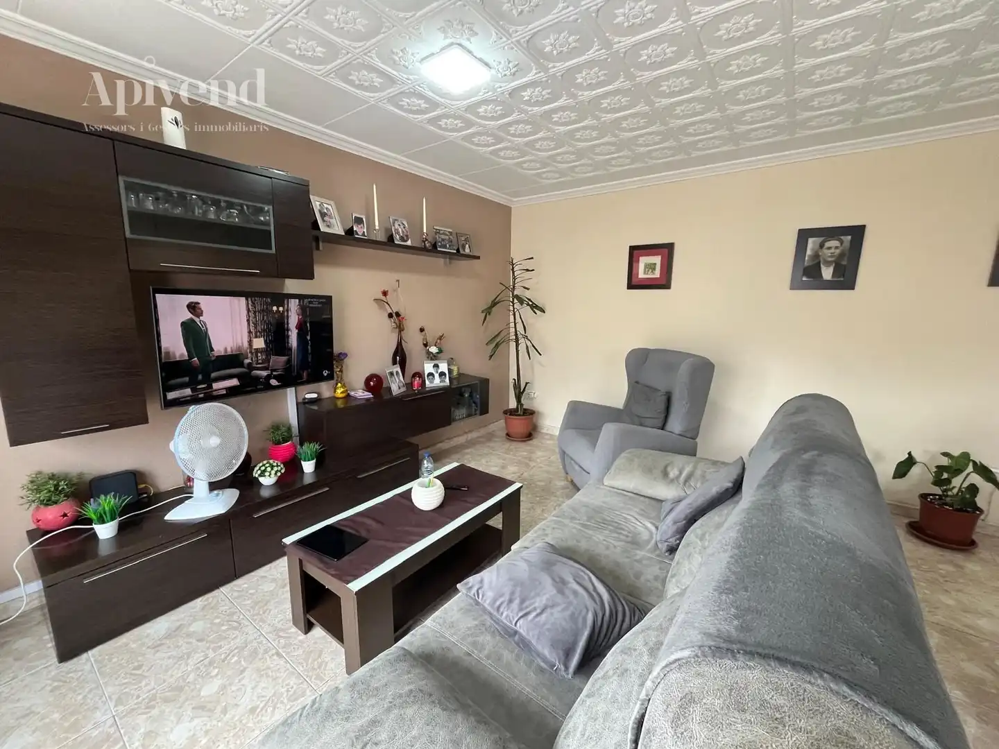 Sala d'estar de Pis en venda en Roses amb Aire condicionat, Terrassa i Moblat