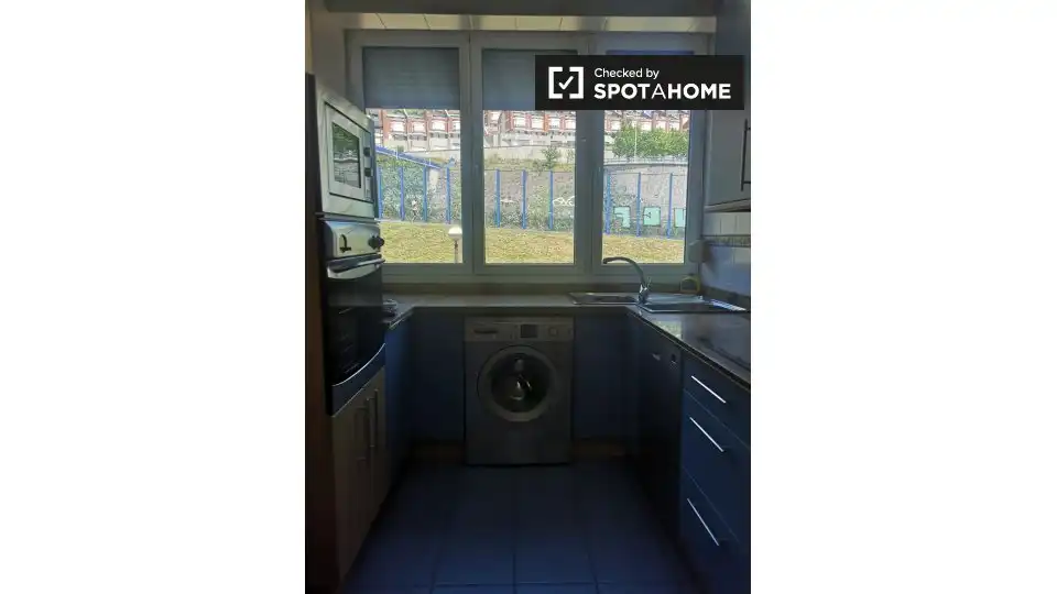 Cocina de Apartamento para compartir en Bilbao  con Aire acondicionado, Calefacción y Terraza