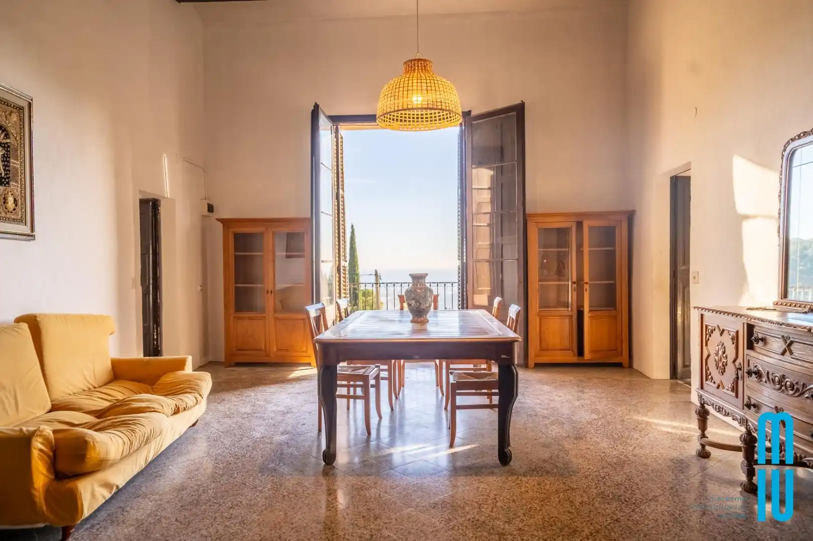 Comedor de Finca rústica en venta en Pineda de Mar con Calefacción, Jardín privado y Terraza