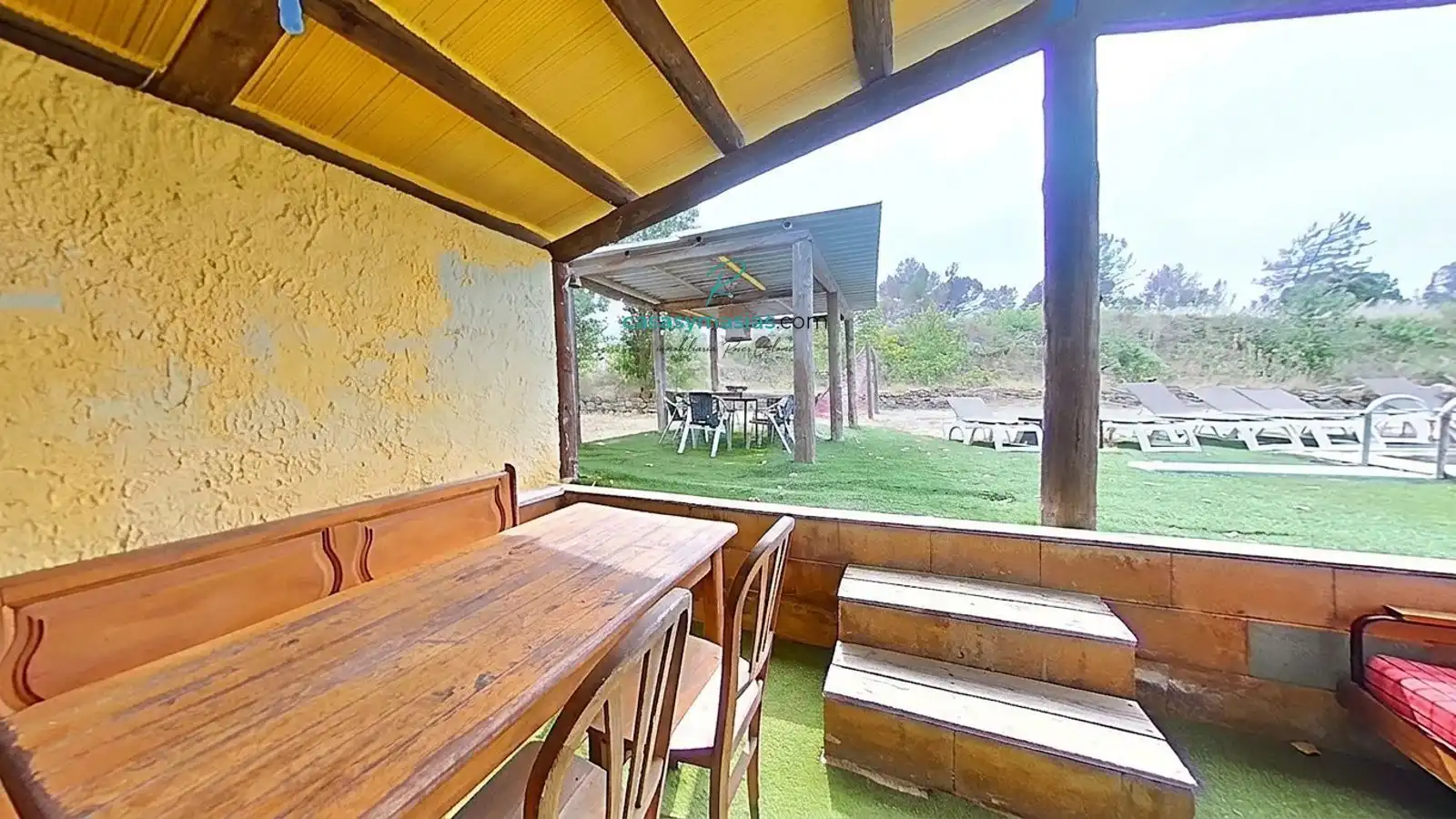 Terrassa de Finca rústica en venda en Sant Martí Sarroca amb Calefacció, Jardí privat i Parquet