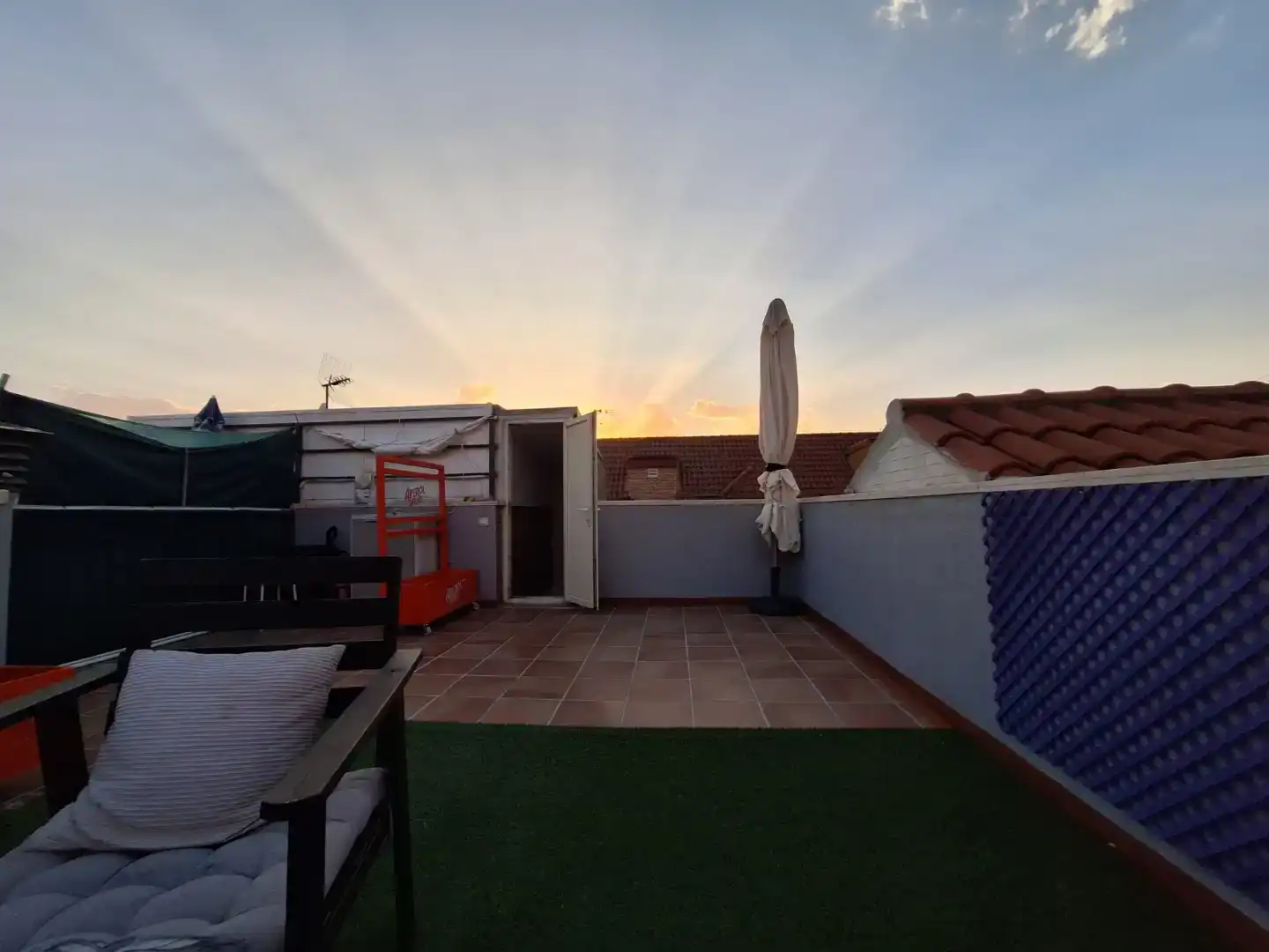 Terrasse von Wohnung zur Miete in  Madrid Capital mit Klimaanlage