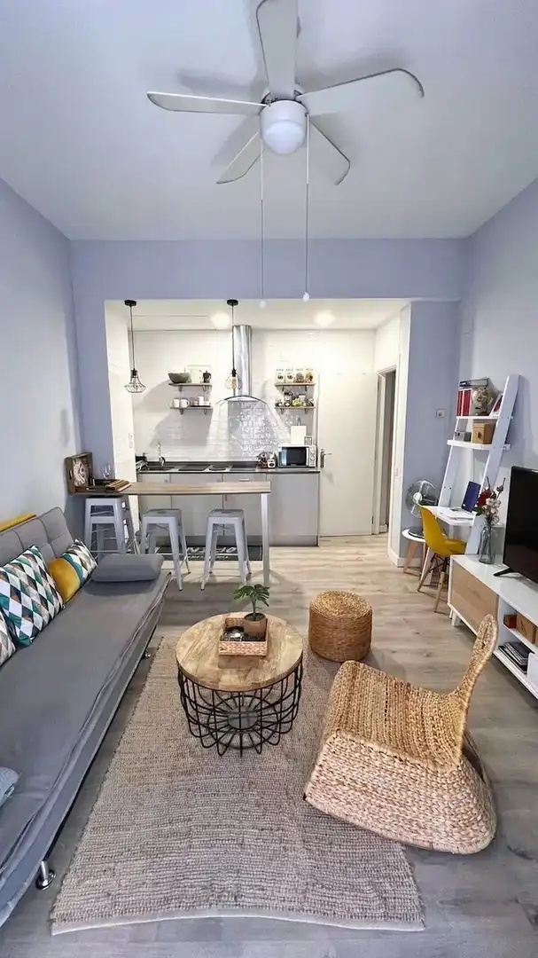 Cuina de Apartament de lloguer en  Logroño amb Aire condicionat, Calefacció i Jardí privat