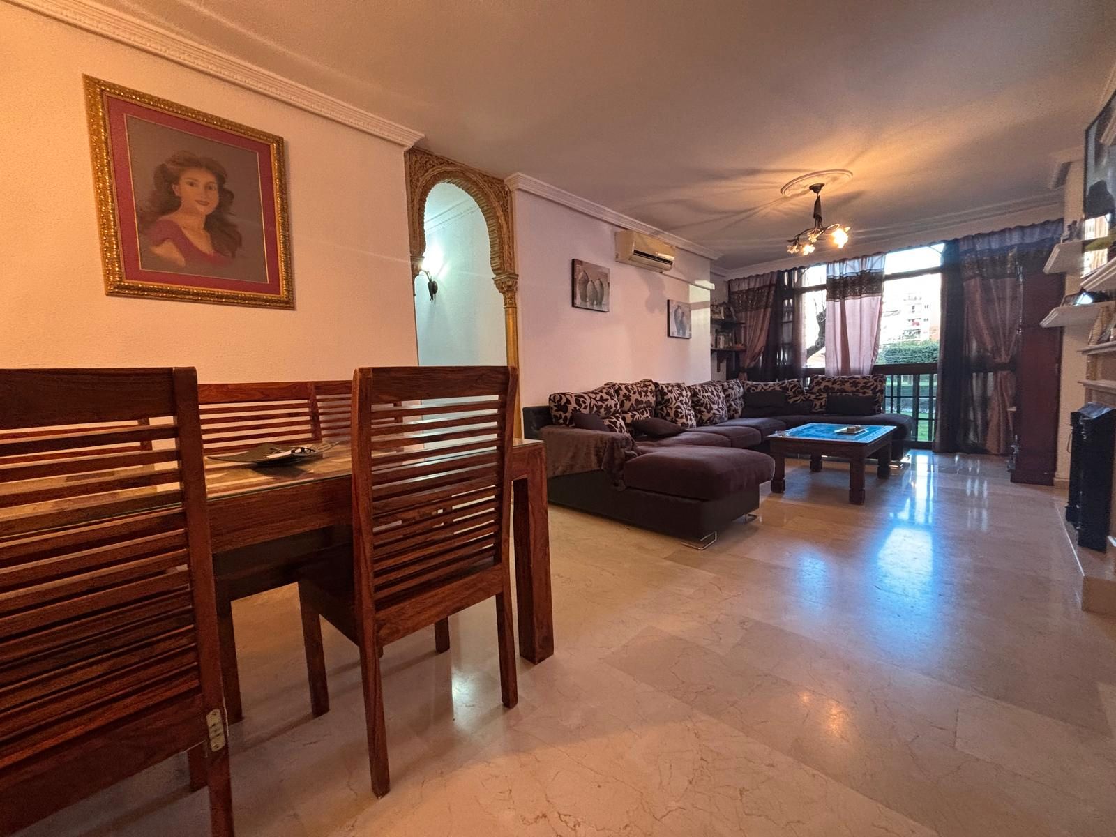Living room of Flat for sale in Benalmádena  with Air Conditioner, Terrace and Furnished
