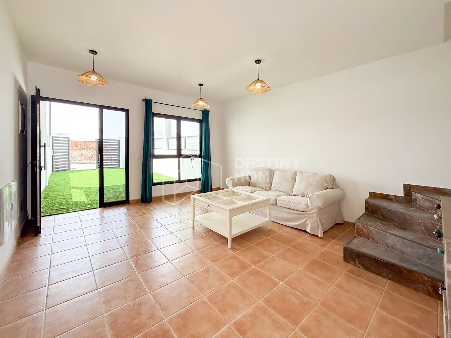 Sala d'estar de Dúplex en venda en La Oliva amb Jardí privat i Terrassa