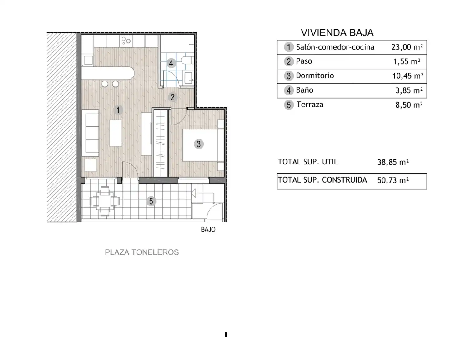 Apartamento con terraza en venta en Puerto de Mazarrón, imagen 13