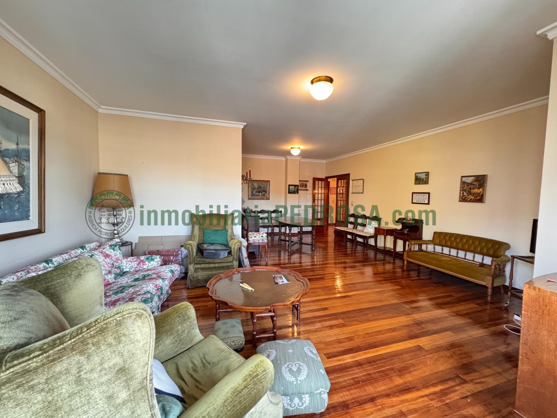 Sala d'estar de Pis en venda en Pontevedra Capital  amb Parquet, Terrassa i Traster