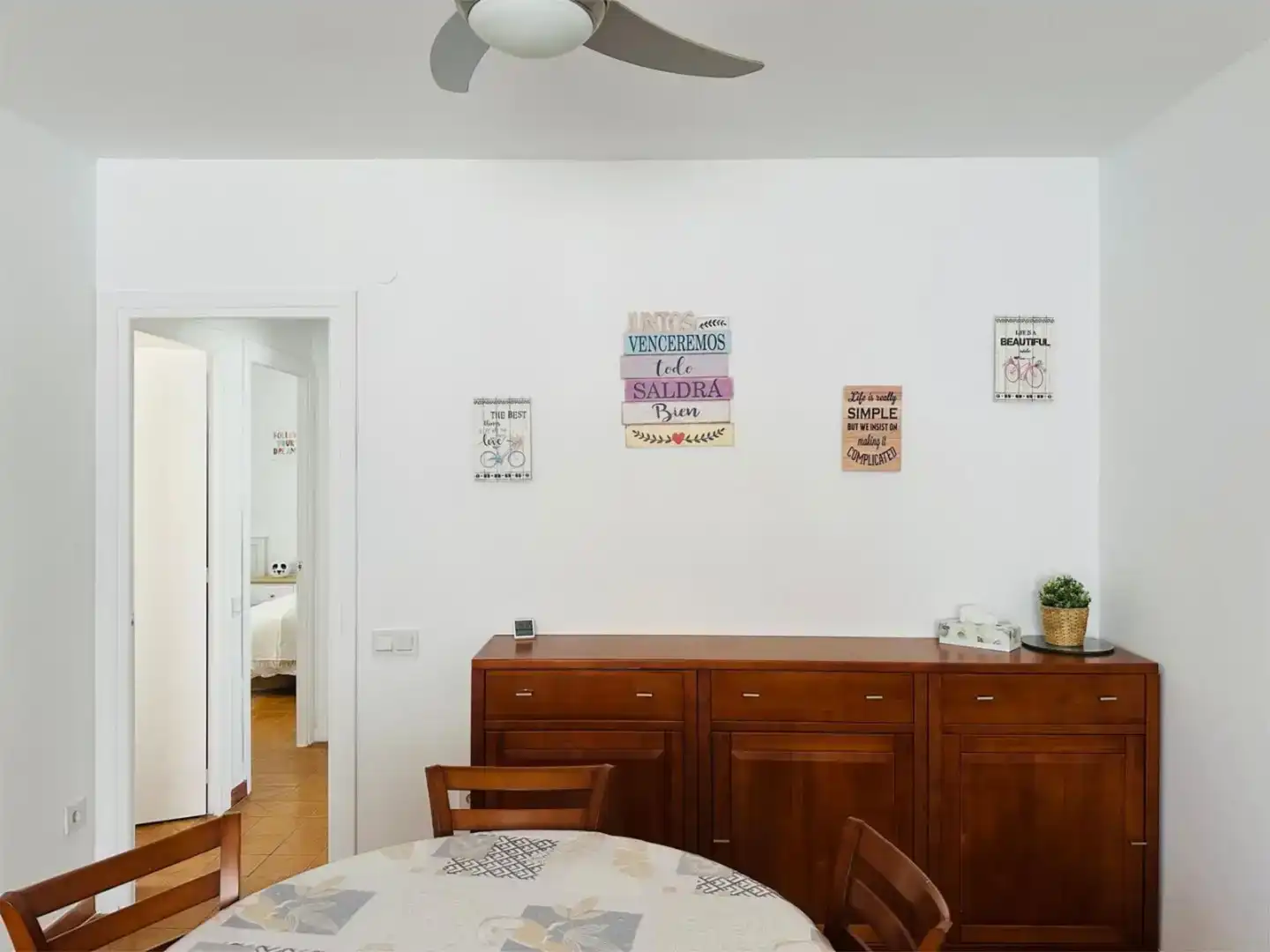 Dining room of Flat for rent in Cambrils  with Air Conditioner, Private garden and Storage room