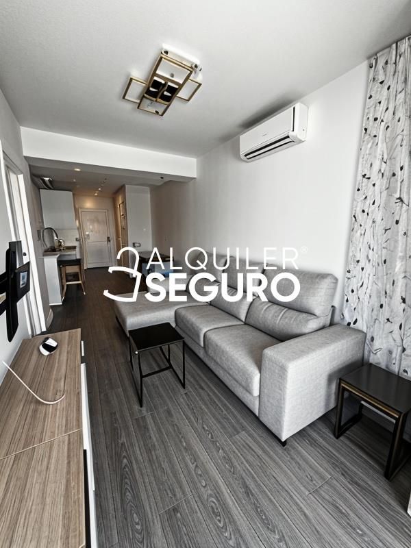 Living room of Flat to rent in  Madrid Capital  with Air Conditioner, Heating and Furnished