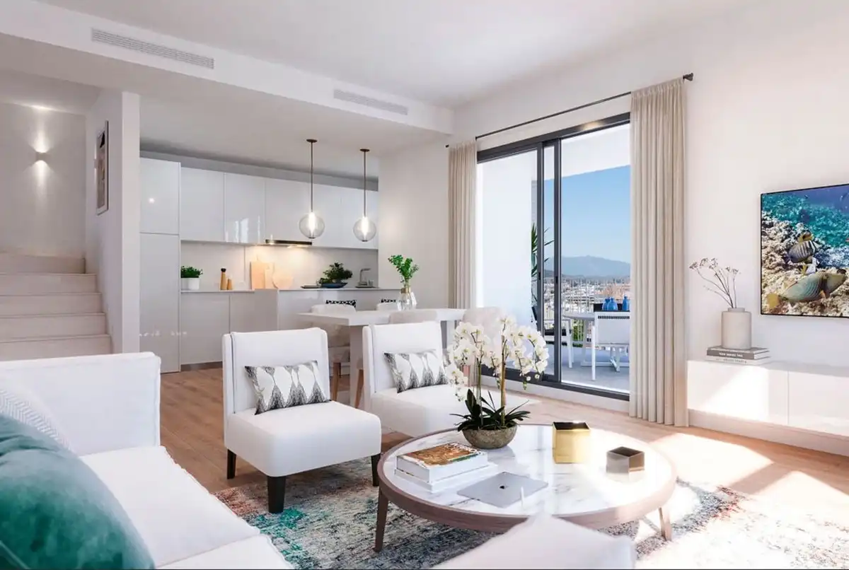Living room of Apartments for sale in Estepona  with Air Conditioner, Terrace and Storage room