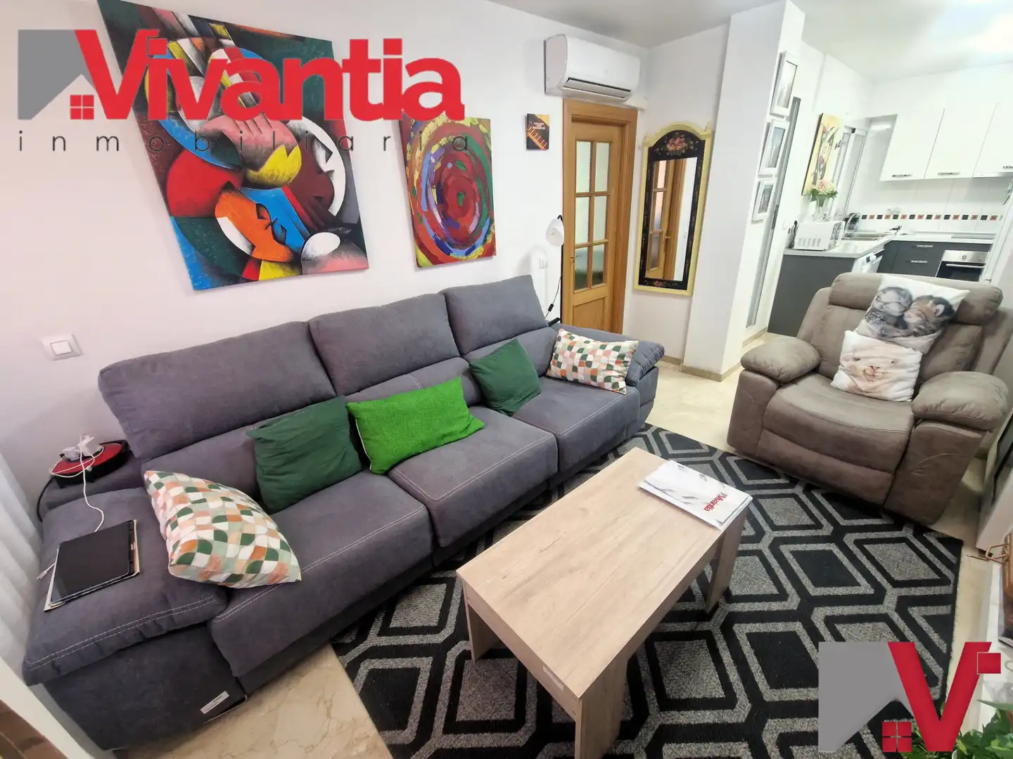 Living room of Apartments for sale in Lorca  with Air Conditioner, Heating and Furnished