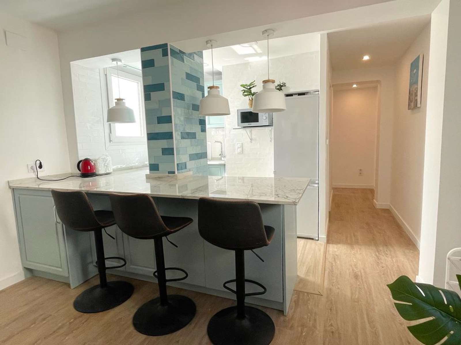 Cuina de Apartament per a compartir en  Valencia Capital amb Aire condicionat, Calefacció i Terrassa