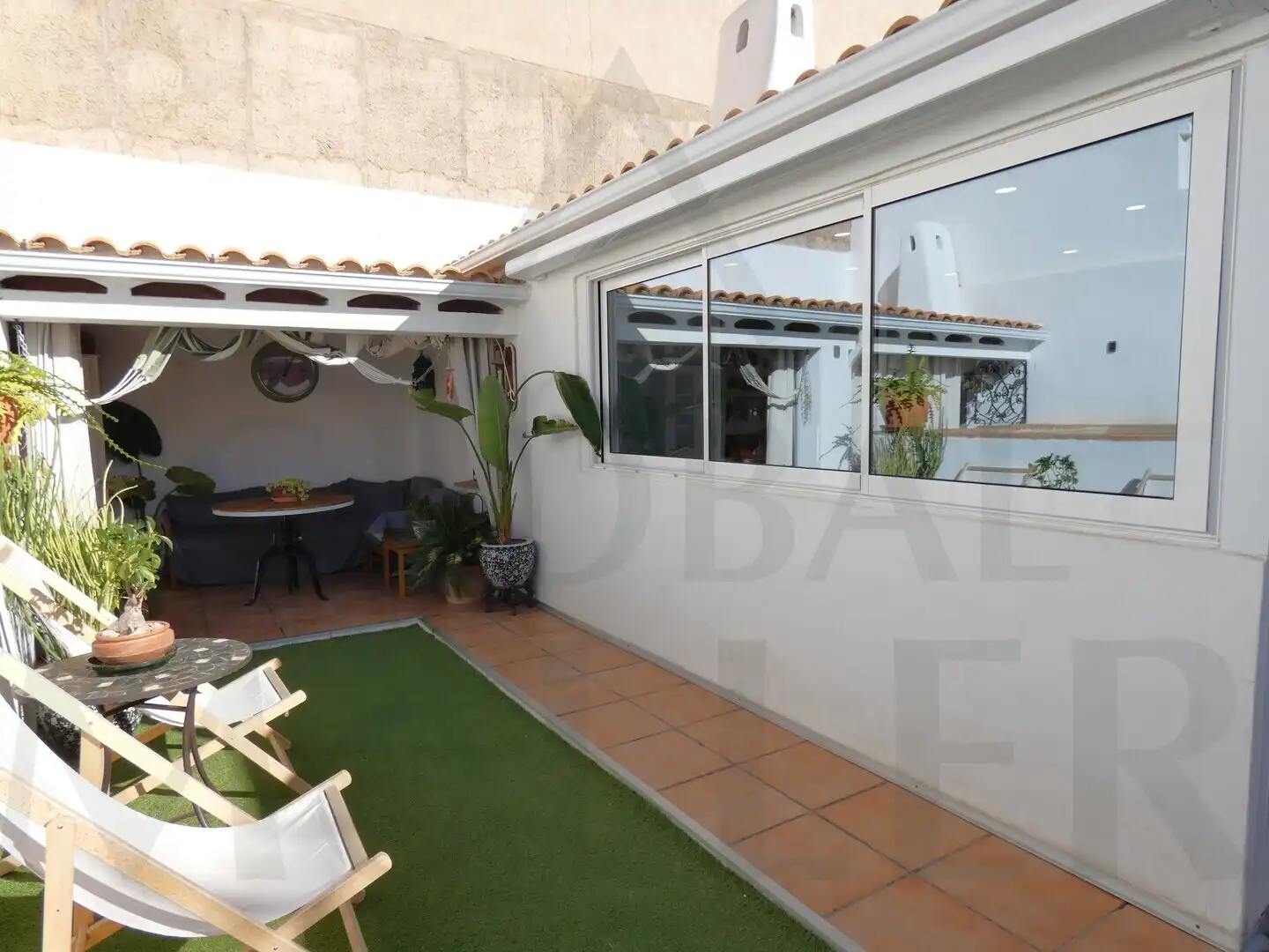 Terraza de Casa adosada en venta en Cartagena con Aire acondicionado, Calefacción y Jardín privado