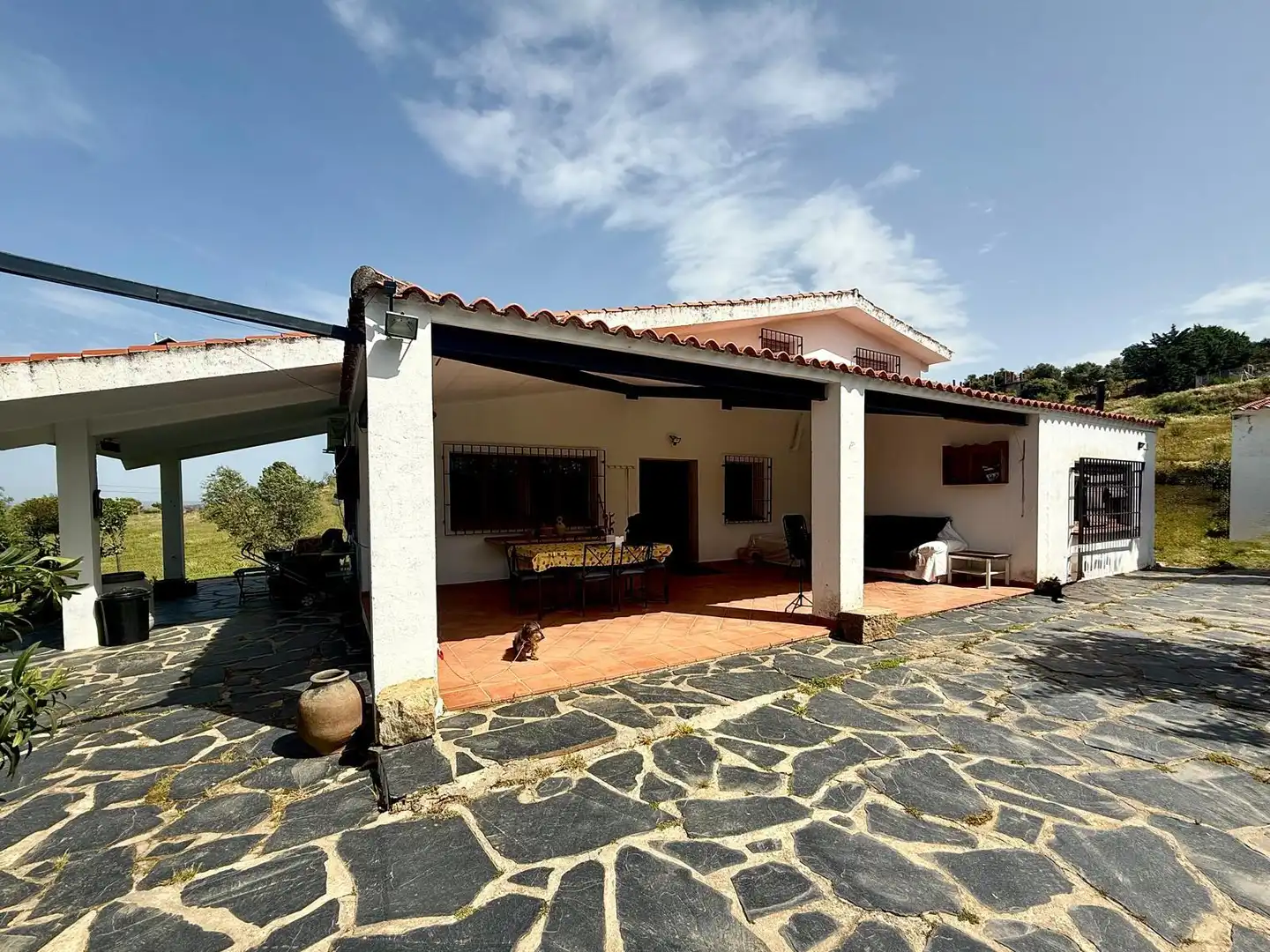 Terrace of Country homes for sale in Plasencia  with Air Conditioner and Private garden