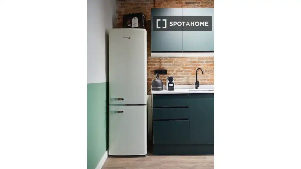 Cocina de Piso de alquiler en Barcelona con Aire acondicionado, Calefacción y Amueblado