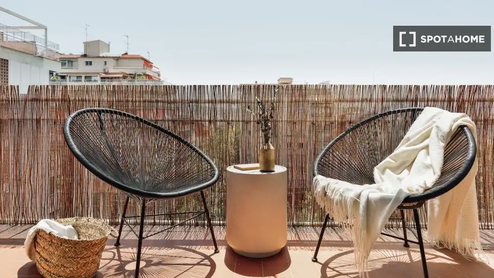 Terrace of Flat for rent in Barcelona  with Air Conditioner, Heating and Furnished