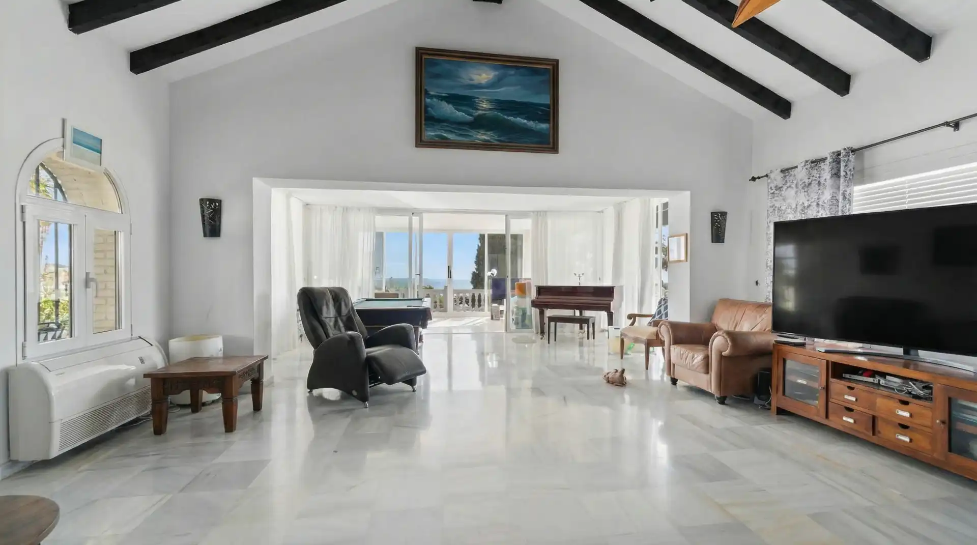 Sala de estar de Casa o chalet en venta en Benalmádena con Aire acondicionado, Jardín privado y Terraza