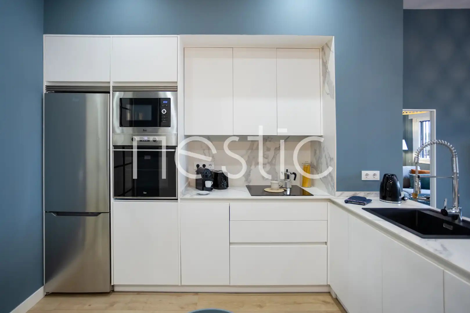 Cocina de Apartamento de alquiler en Madrid con Aire acondicionado, Calefacción y Amueblado
