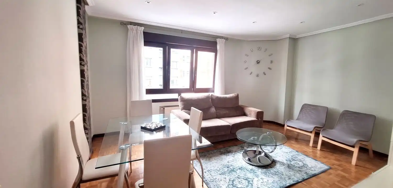 Living room of Flat for rent in Gijón   with Heating, Terrace and Swimming Pool