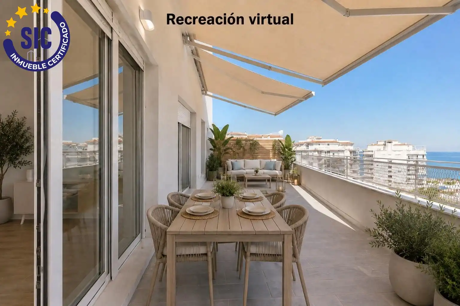 Terrasse von Dachboden zum Verkauf in Peñíscola / Peníscola mit Heizung, Privatgarten und Terrasse