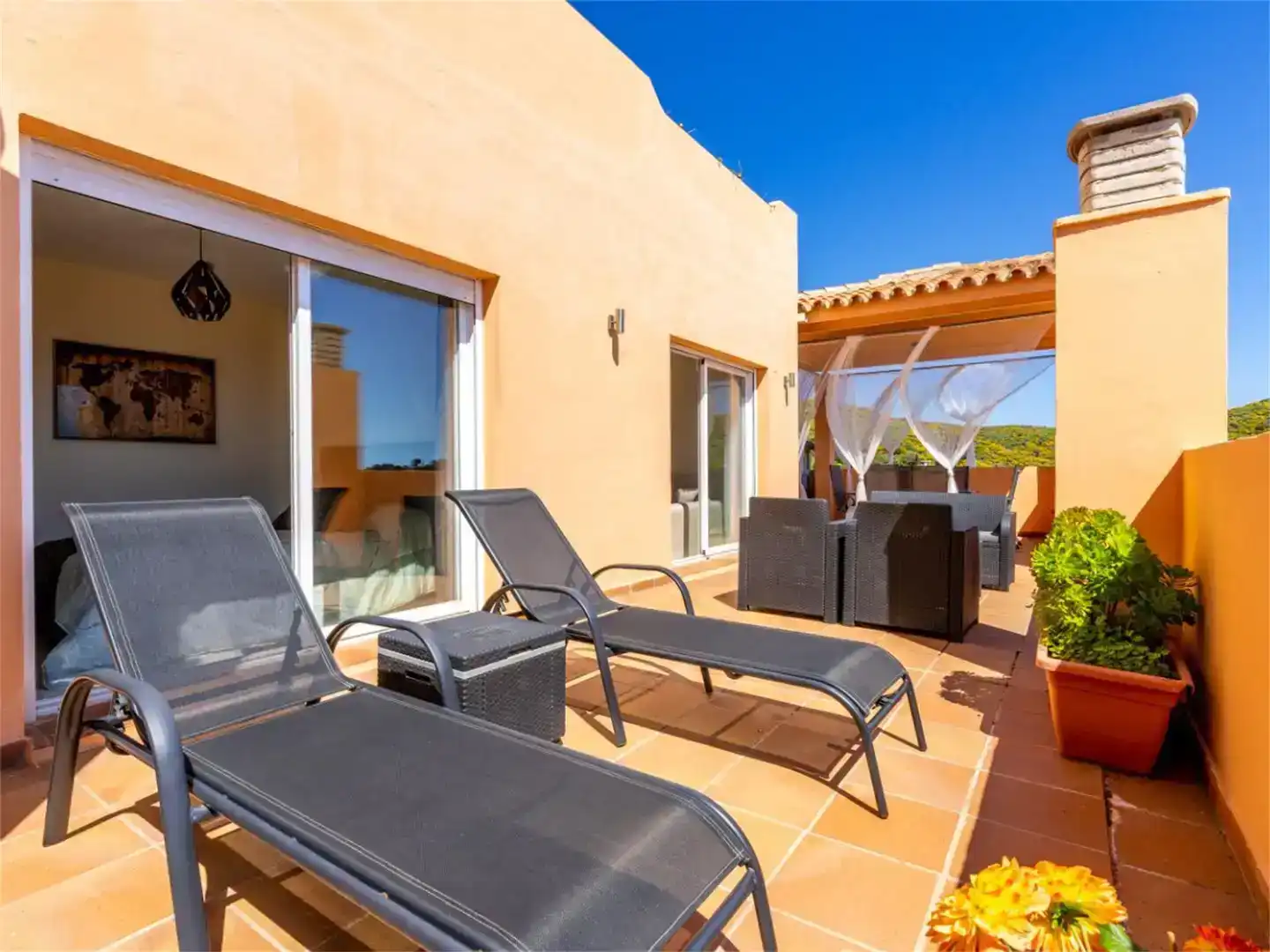 Terraza de Ático en venta en Mijas con Aire acondicionado y Piscina