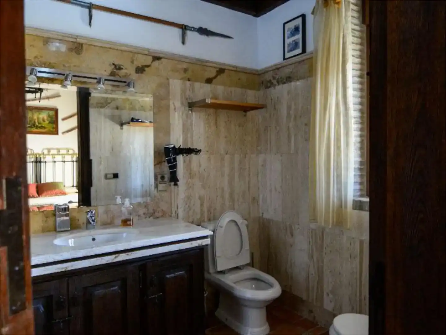 Badezimmer von Country house zum Verkauf in Alhaurín El Grande mit Klimaanlage, Schwimmbad und Balkon