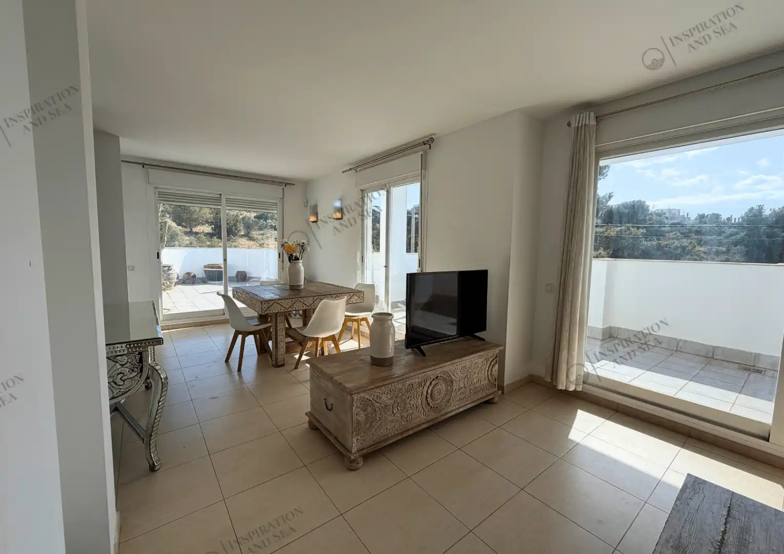 Living room of Flat for sale in Eivissa  with Air Conditioner, Terrace and Furnished