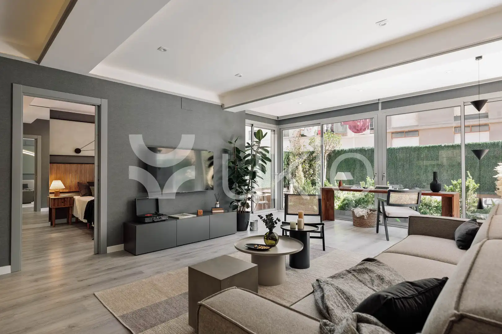 Living room of Apartments for rent in Barcelona  with Air Conditioner, Heating and Terrace