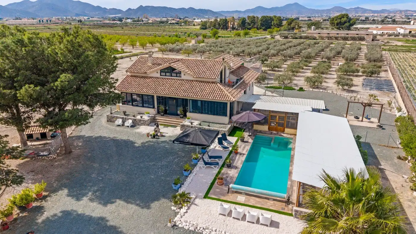 Vista exterior de Finca rústica en venta en Murcia con Terraza, Trastero y Piscina