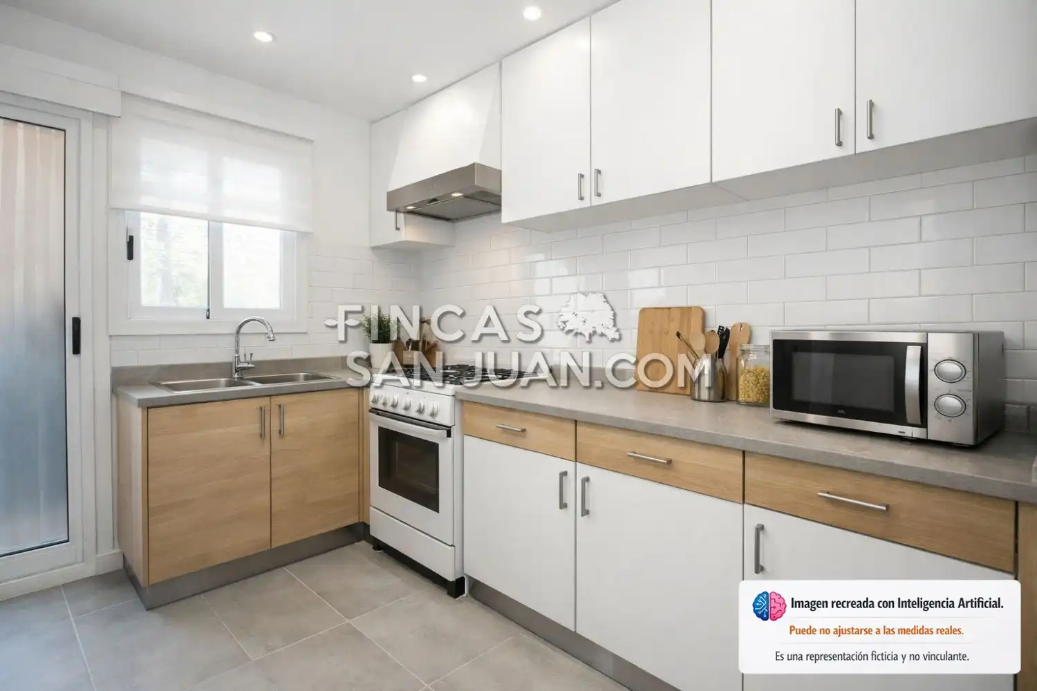 Cocina de Piso en venta en San Vicente del Raspeig / Sant Vicent del Raspeig con Balcón